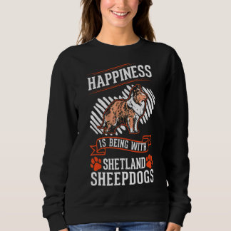 Sweatshirt Le bonheur avec Shetland Sheepdogs Sheltie