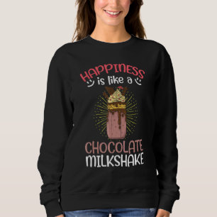 Sweatshirt Le Bonheur Est Comme Un Sw De Dessert Au Chocolat