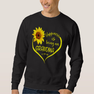 Sweatshirt Le Bonheur Est D'Être Grand-Mère Tournesol Papillo