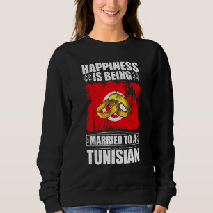 Sweatshirt Le bonheur est d'être marié à une Tunisienne Tunis