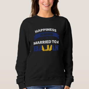Sweatshirt le bonheur est marié à un Bajan Bajan