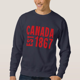 Sweatshirt Le Canada A Établi 1867 Anniversaire 150 Ans