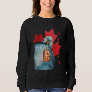 Sweatshirt Le Canada n'est pas à vendre, Pigeon, Canadien, Fe