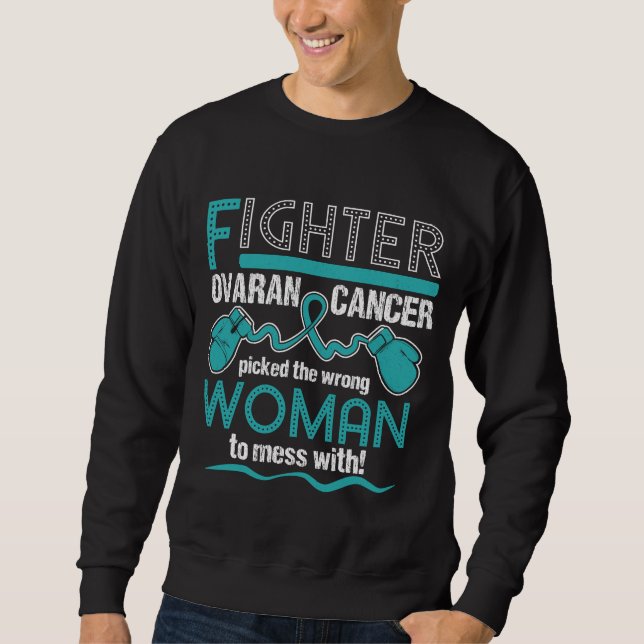 Sweatshirt Le CANCER OVARIEN de combattant a sélectionné la (Devant)