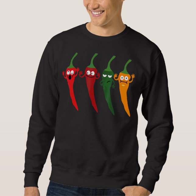 Sweatshirt Le Cayenne Pepper Chaud Colorful Chili (Devant)