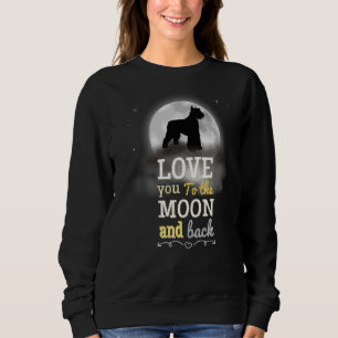 Sweatshirt Le Chien Schnauzer Géant Aimer À La Lune