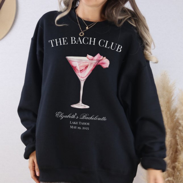 Sweatshirt Le Cocktail Rose Bach Club Noir (The Bach Club Sweatshirt)