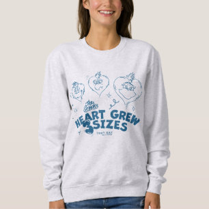 Sweatshirt Le cœur du Grinch a grandi de 3 tailles