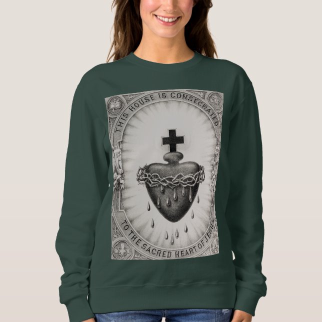 Sweatshirt Le Coeur le plus sacré de Jésus-Christ (Devant)