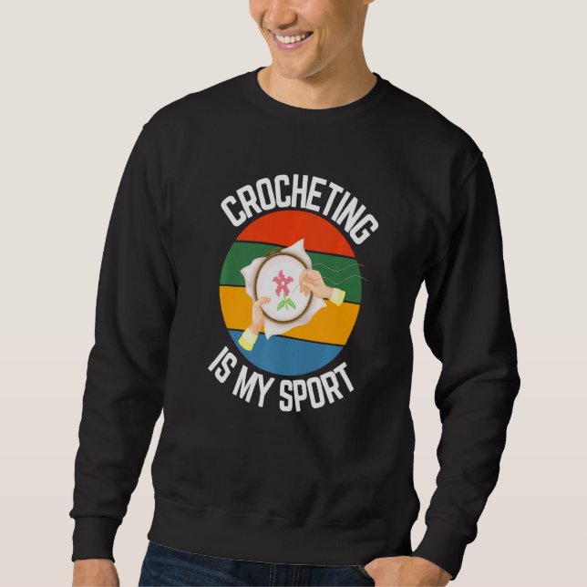 Sweatshirt Le Crochet Est Mon Sport Crochet Fans (Devant)