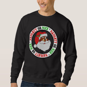 Sweatshirt Le cru a dénommé l'image noire de Père Noël