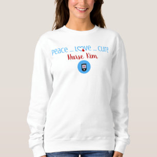Sweatshirt Le diabète La Paix L'Amour La Conception D'Un Trai