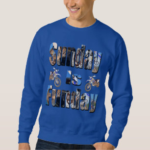 Sweatshirt Le Dimanche Est Le Funday Motorbike Photo Logo,