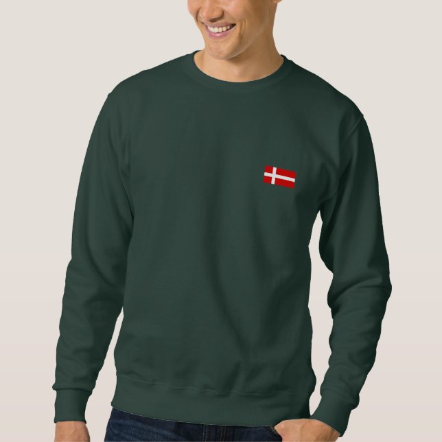 Sweatshirt Le drapeau du Danemark (Devant)