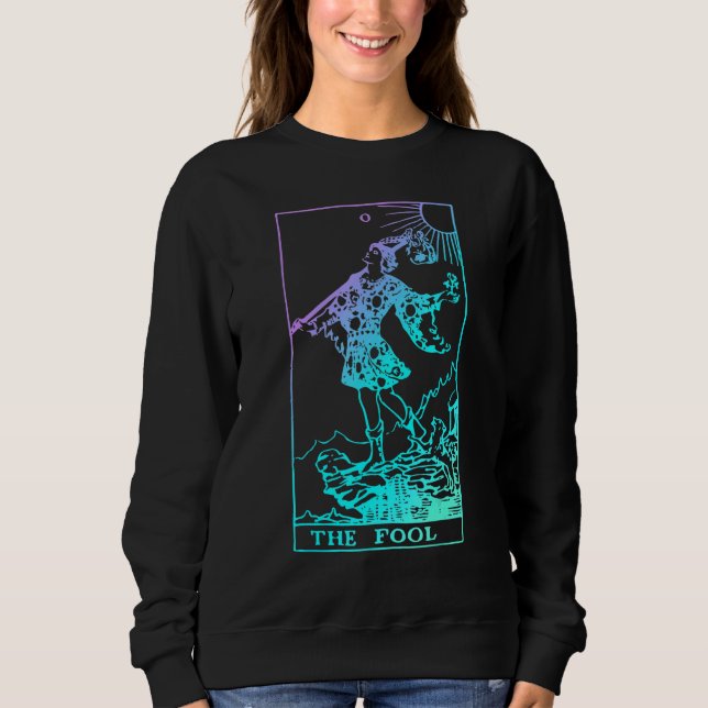 Sweatshirt Le fou Tarot Card Rider Waite Witchy (Devant)