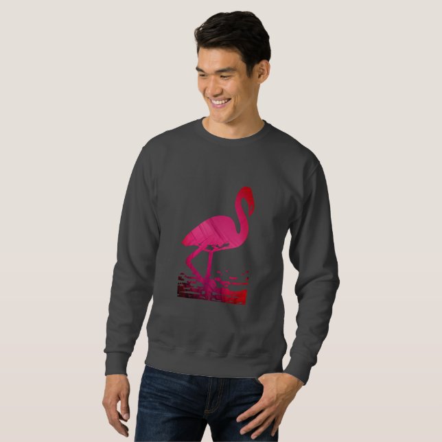 Sweatshirt Le gardien des flamants roses  (Devant entier)