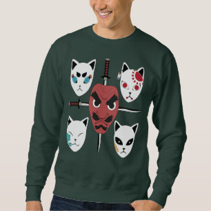 Sweatshirt Le guerrier Katana Samurai Masques
