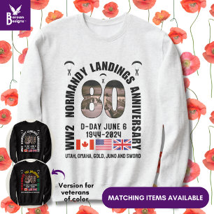 SWEATSHIRT LE JOUR J DÉBUT NORMANDY ATTERRISSAGES 2ÈME GUERRE