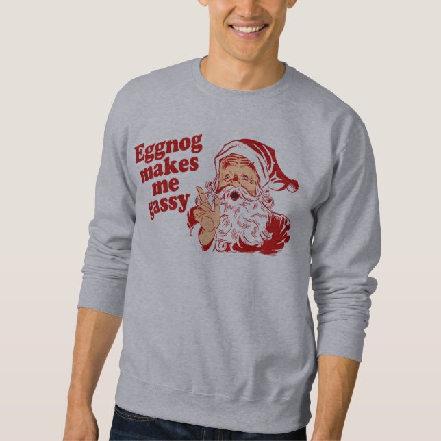 Sweatshirt Le lait de poule rend Père Noël grisouteux (Devant)