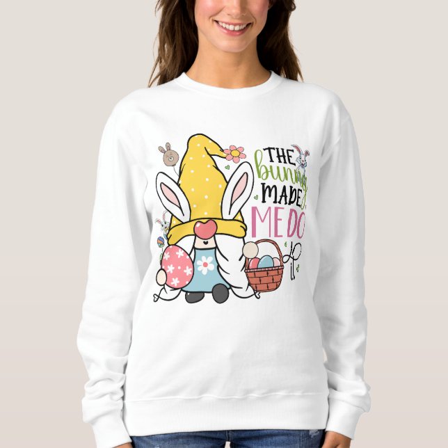 Sweatshirt Le lapin m'a fait le faire (Devant)