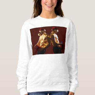 Sweatshirt Le Noël dos à dos des hommes torse nu de SlipperyJ