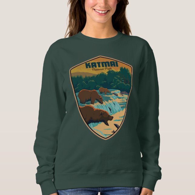 Sweatshirt Le Parc national de Katmai (Devant)