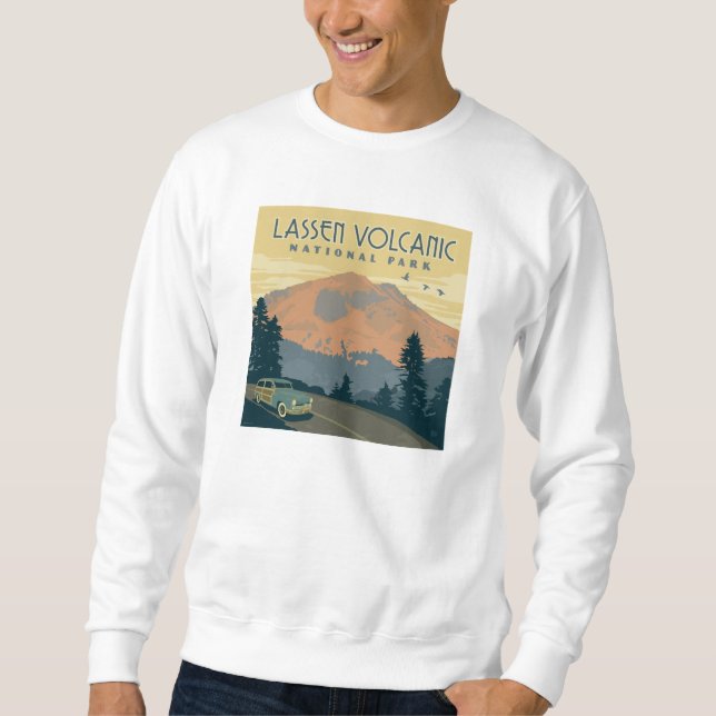 Sweatshirt Le Parc national volcanique de Lassen | Voyage rou (Devant)