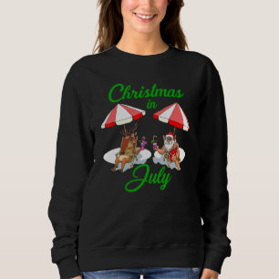 Sweatshirt Le Père Noël Et Le Rinder Bain De Soleil 1