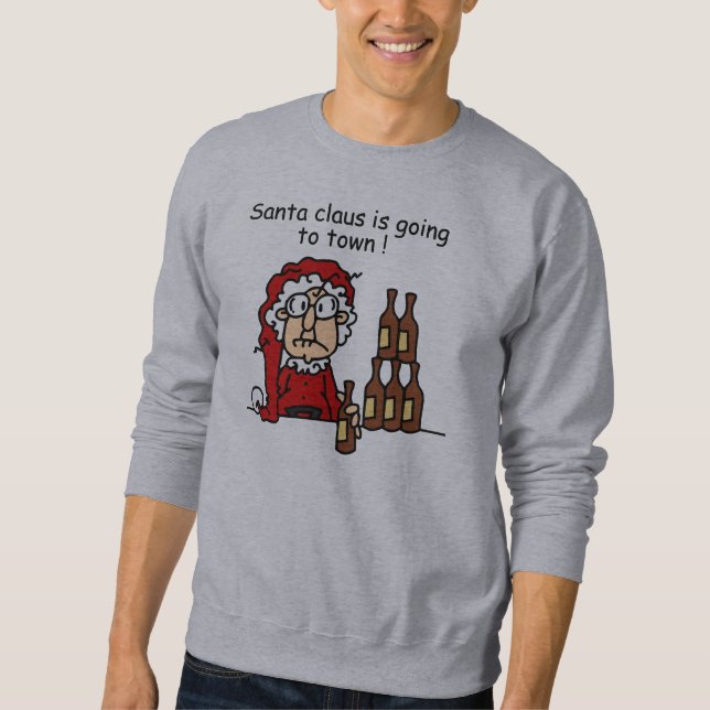Sweatshirt Le père noël va à la ville (Devant)