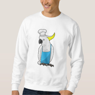Sweatshirt Le perroquet en tant que chef avec casquette Cuisi