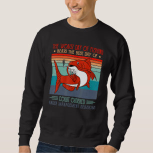 Sweatshirt Le Pire Jour De Pêche bat Le Meilleur Jour De Cou