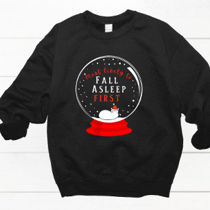 Sweatshirt Le plus probable snowglobe assorti pyjama de Noël