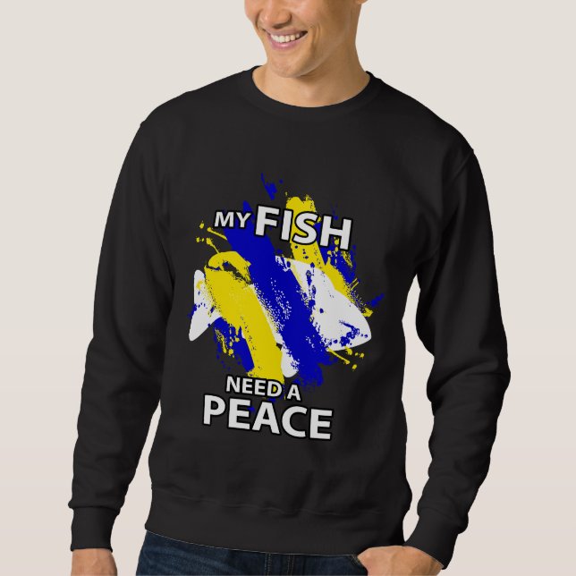 Sweatshirt Le poisson a besoin de paix (Devant)
