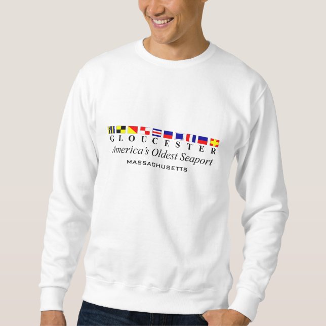 Sweatshirt Le port maritime le plus ancien de Gloucester - de (Devant)