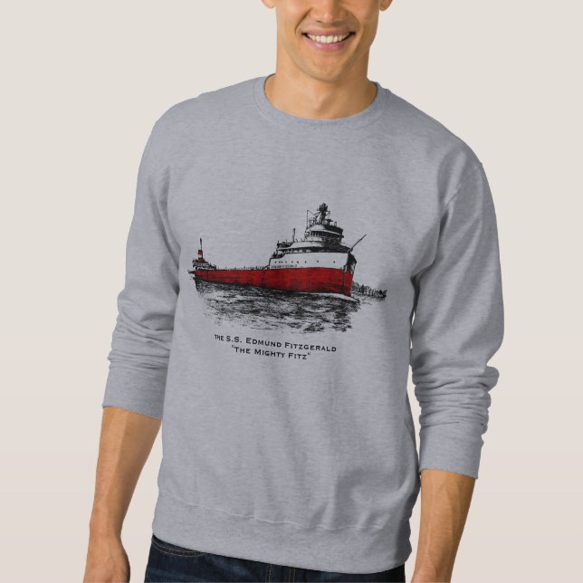Sweatshirt Le S.S. Edmund Fitzgerald ~ "The Mighty FITZ" (Devant)