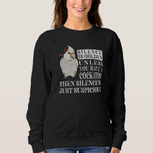 Sweatshirt Le silence est d'or Perroquet I Cacatoès de Goffin