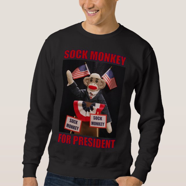 Sweatshirt Le singe de choc pour le président coloré (Devant)