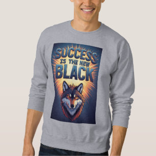 Sweatshirt Le succès est le nouveau noir avec tête de loup