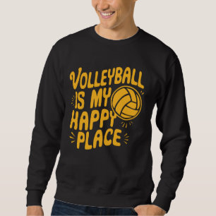 Sweatshirt Le volley-ball est mon endroit heureux - Volleybal