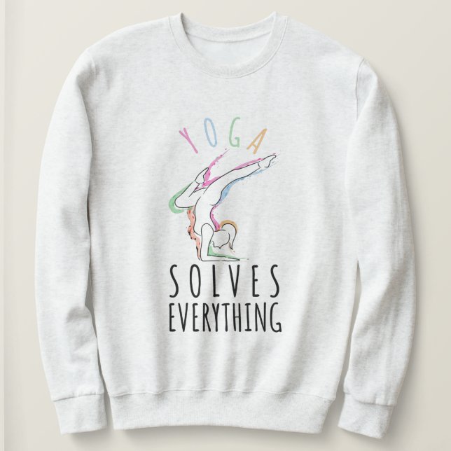 Sweatshirt Le yoga résout tout (Design devant)