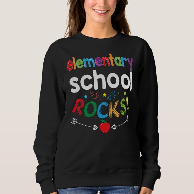 Sweatshirt L'école primaire Rocks Étudiant De Retour À (Devant)