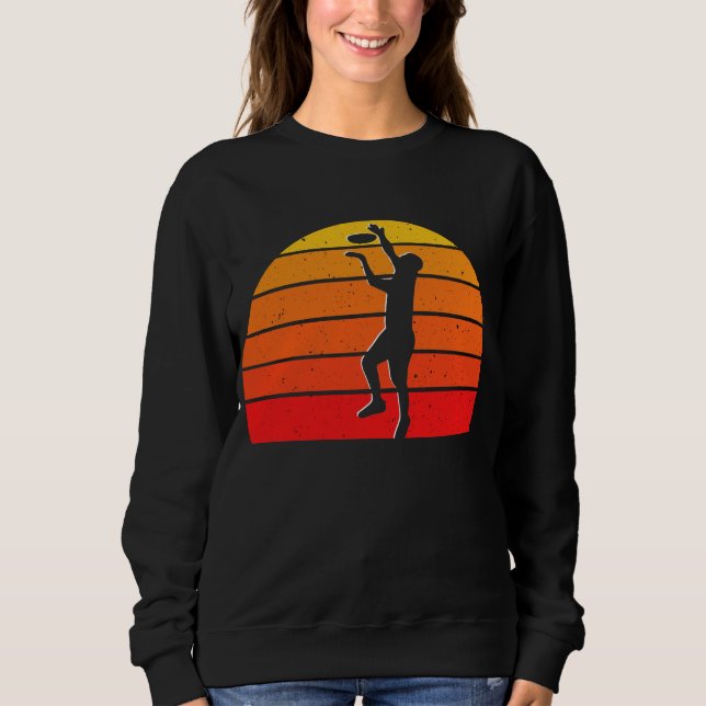 Sweatshirt Lecteur de disque Frisbee Ultimate Couleurs de cou (Devant)