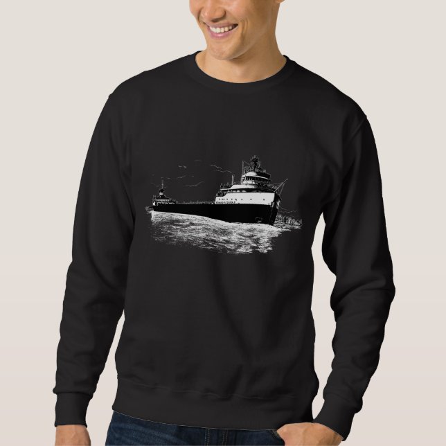 Sweatshirt L'Edmund Fitzgerald ~ Célèbre nautique maritime (Devant)
