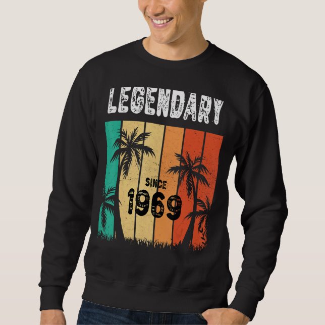 Sweatshirt Légendaire Hawaii 1969 53 Anniversaire D'Été Pour  (Devant)