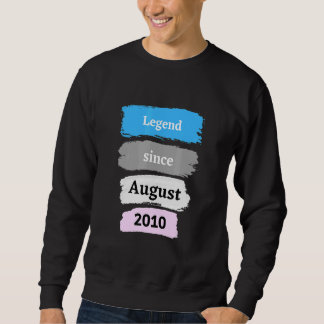 Sweatshirt Légende depuis août 2010 12e anniversaire