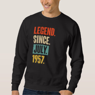 Sweatshirt Légende depuis juillet 1957 65 ans 65e anniversair