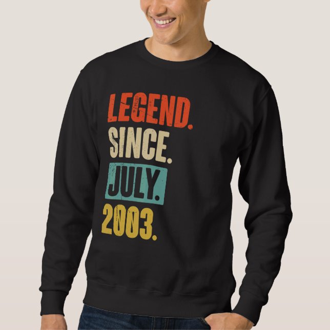 Sweatshirt Légende depuis juillet 2003 19 ans 19e anniversair (Devant)