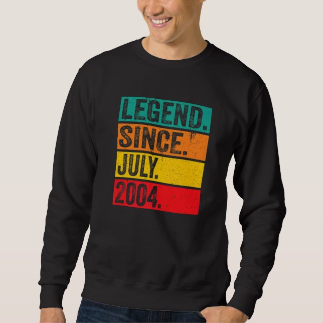 Sweatshirt Légende depuis juillet 2004 18 ans 18e anniversair (Devant)