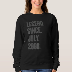 Sweatshirt Légende depuis juillet 2008 14 ans 14e anniversair