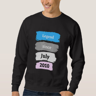 Sweatshirt Légende depuis juillet 2010 12e anniversaire